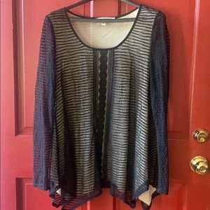 Max Studio Beautiful black sheer tunic 🦋 3/$25